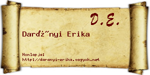 Darányi Erika névjegykártya