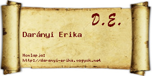 Darányi Erika névjegykártya